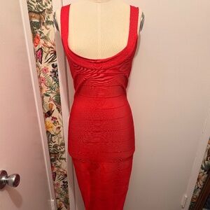 Herve Leger Midaxi Dress Perfect for Valentine’s Day